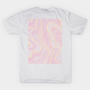 Soft pastel pink marble design T-Shirt